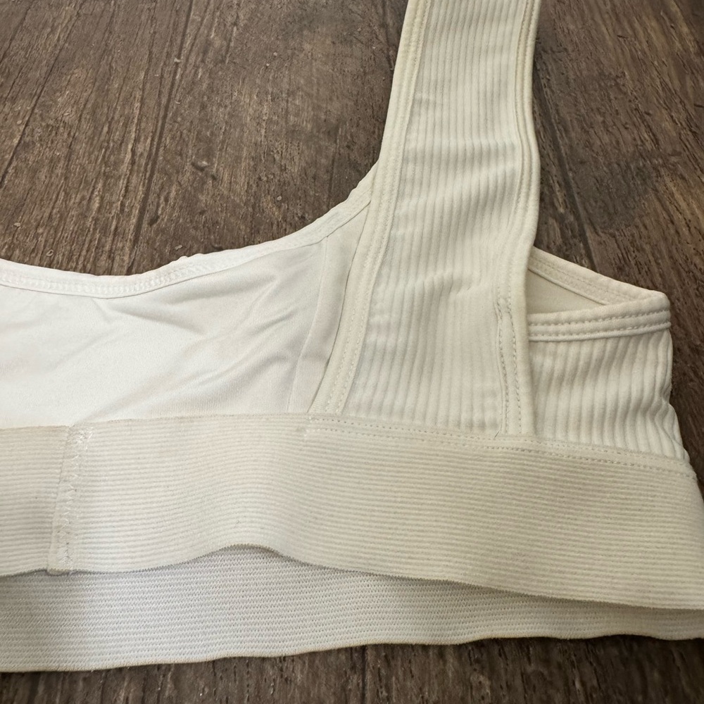 Frankie’s Bikinis Drew Top. White. Small. Ribbed - Picture 11 of 16
